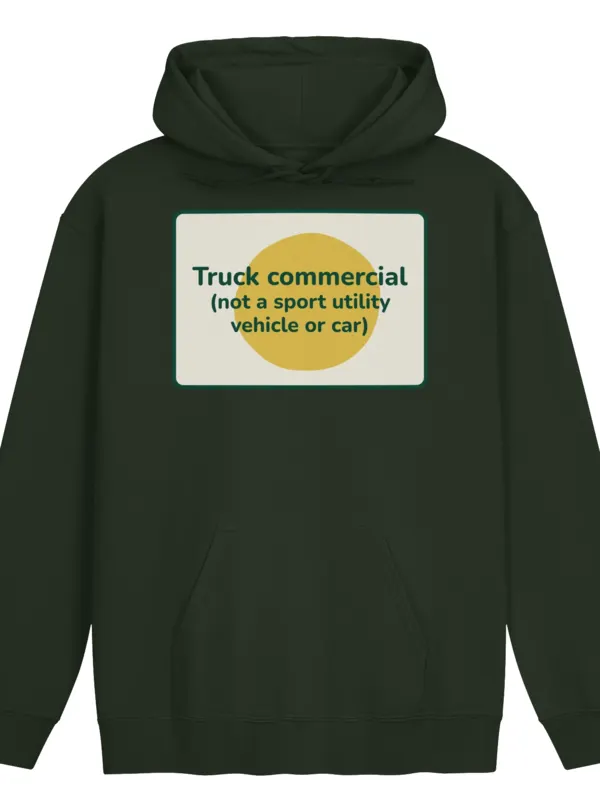 Truck commercial hoodie, green