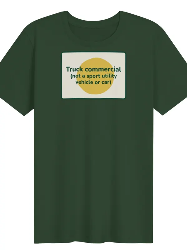 Truck commercial T-shirt, green